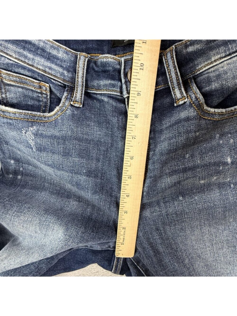Judy Blue Jeans Womens 3/26 Blue Boyfriend Distressed Stretch Denim JB82346DK - Picture 13 of 16
